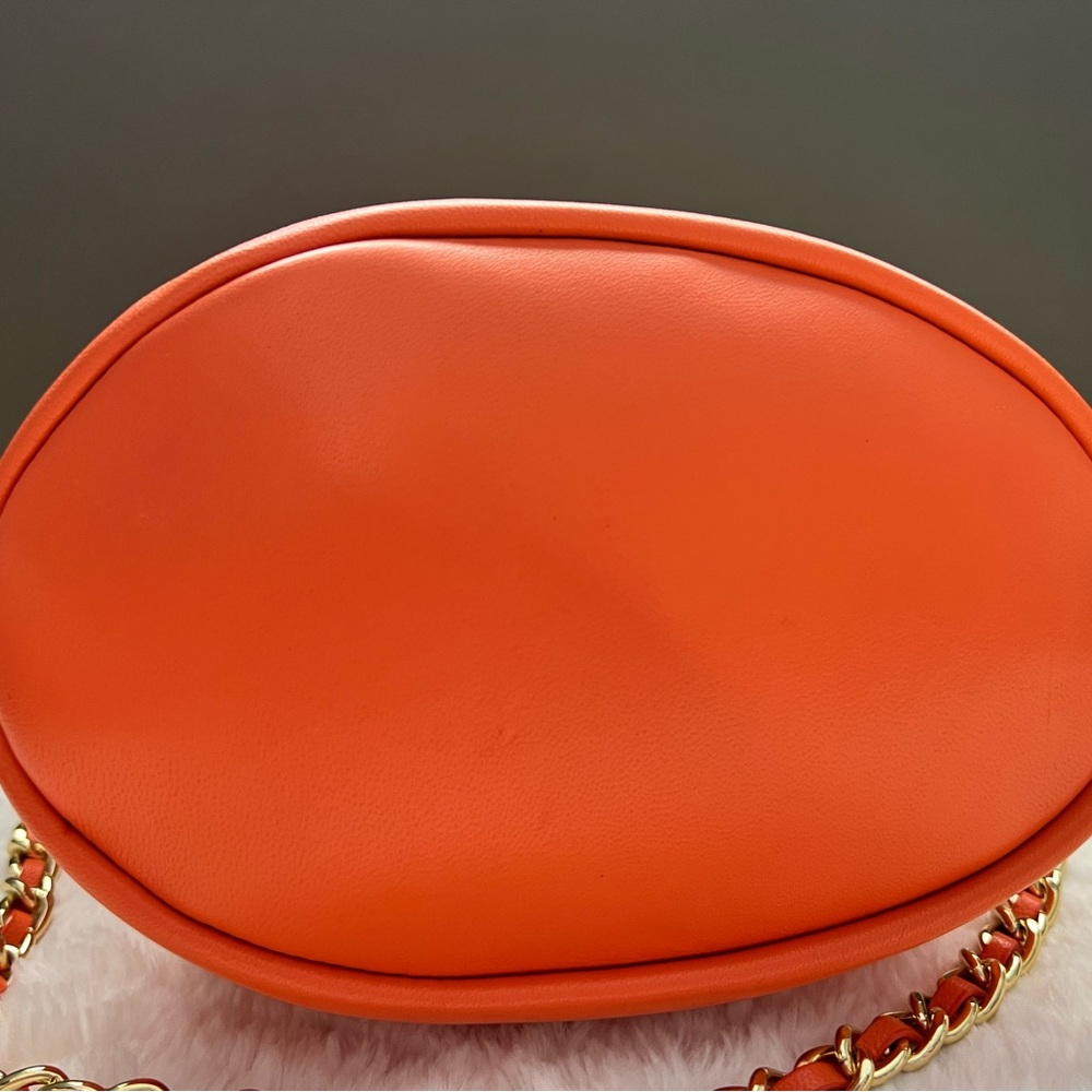Ralph Lauren Emmy 19 Bucket Bag Orange Leather Crossbody - Picture 4 of 6